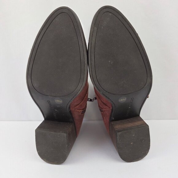 Lucky Brand Loreniah Rust Oxblood Ankle Boots Size 6.5M - Picture 6 of 13